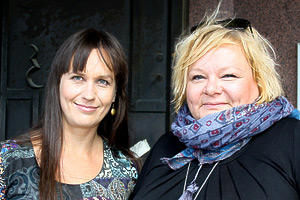 Saara Cantell ja käsikirjoittaja Outi Keskevaari